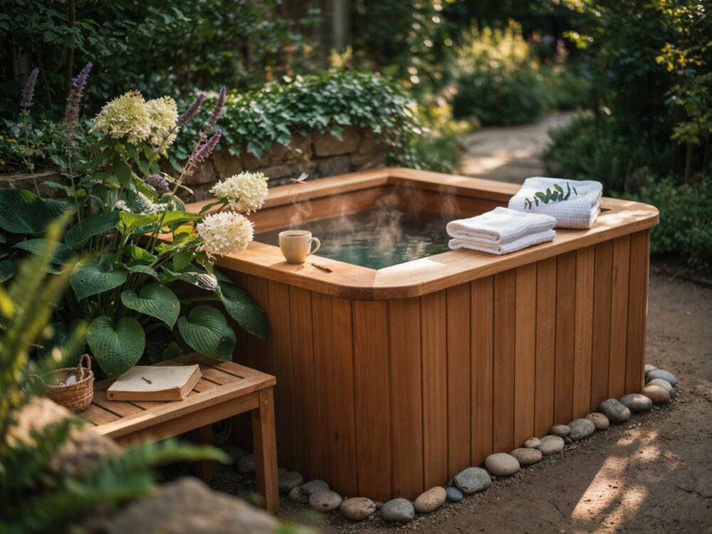 relaks w ogrodowym SPA